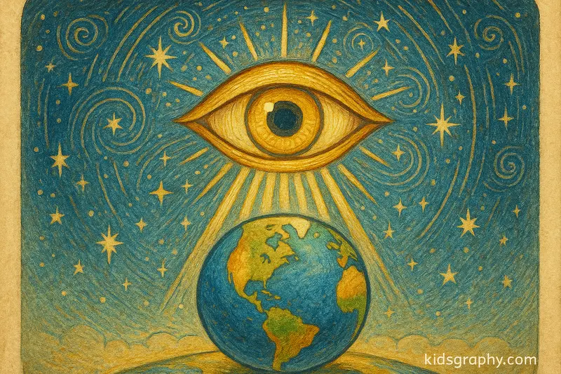 Symbolic image of Hyperion’s powers in mythology.