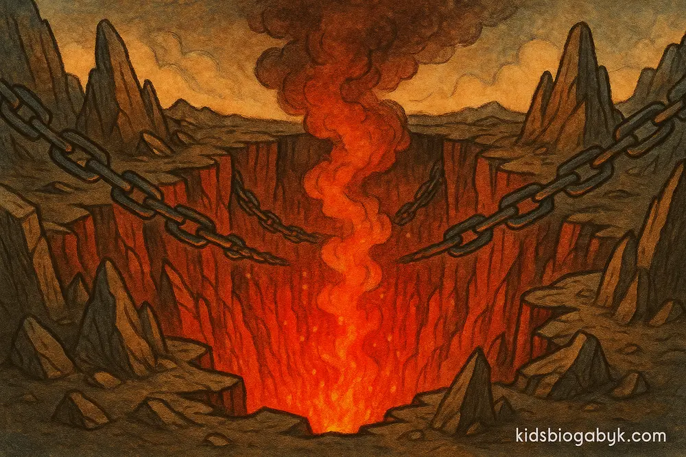 The deep abyss of Tartarus in Greek mythology.